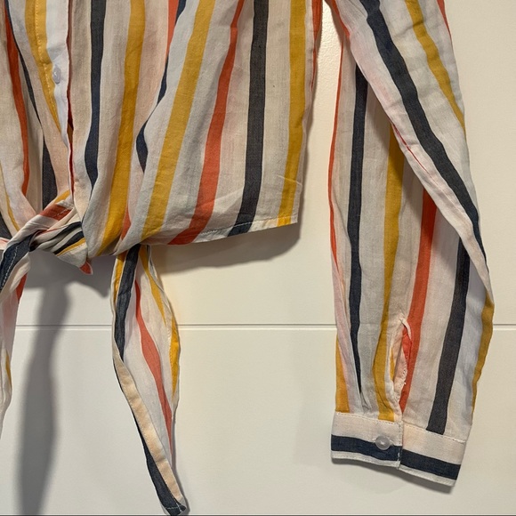 Japna | Front Tie Button Up Shirt - Picture 5 of 14